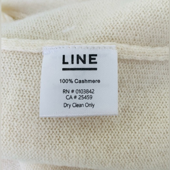 LINE the Label Cashmere Ruffle Cream Sweater Size XS - Picture 6 of 7